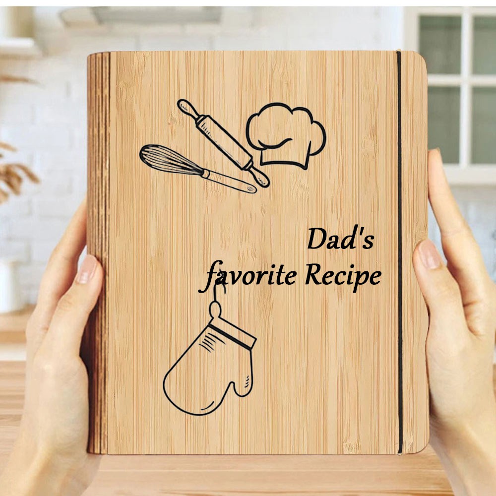 Hot Sale Personalized Family Wooden Recipe Book Mothers Day Gift Ideas