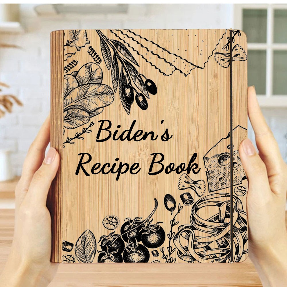 Hot Sale Personalized Family Wooden Recipe Book Mothers Day Gift Ideas