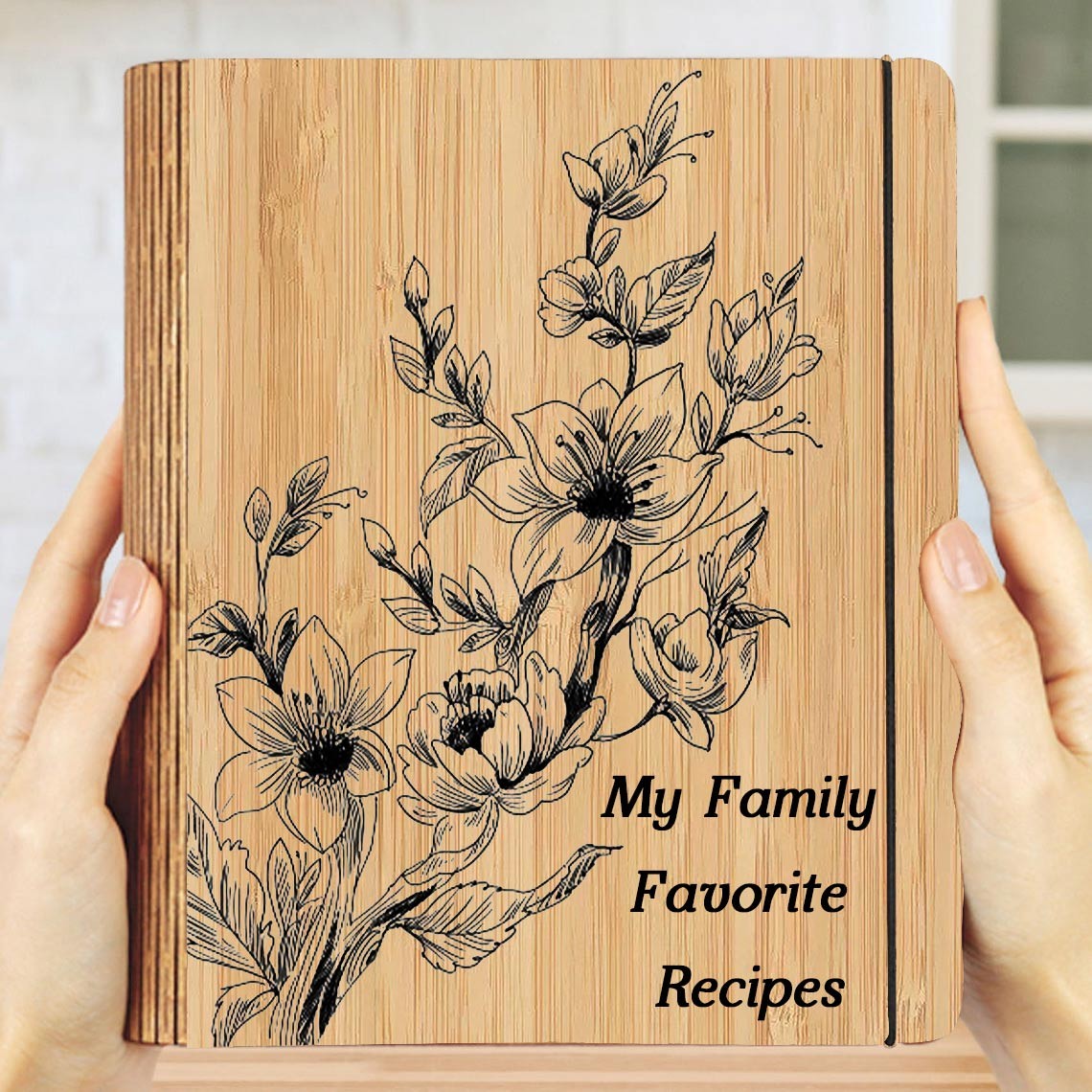 Personalized Family Wooden Recipe Book Mothers Day Gift Ideas